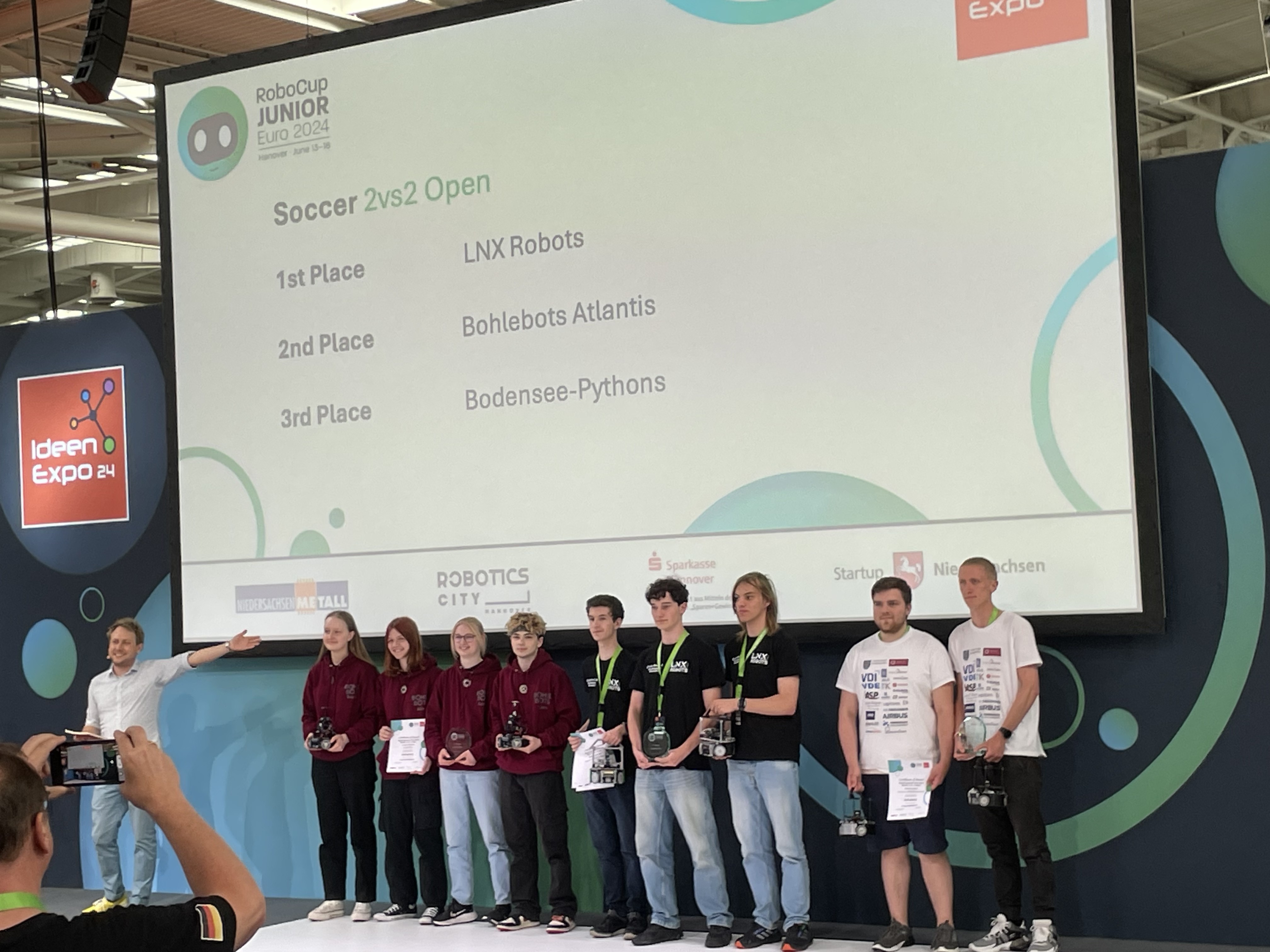 Awards ceremony. RoboCupJunior European Championship 2024, Hanover