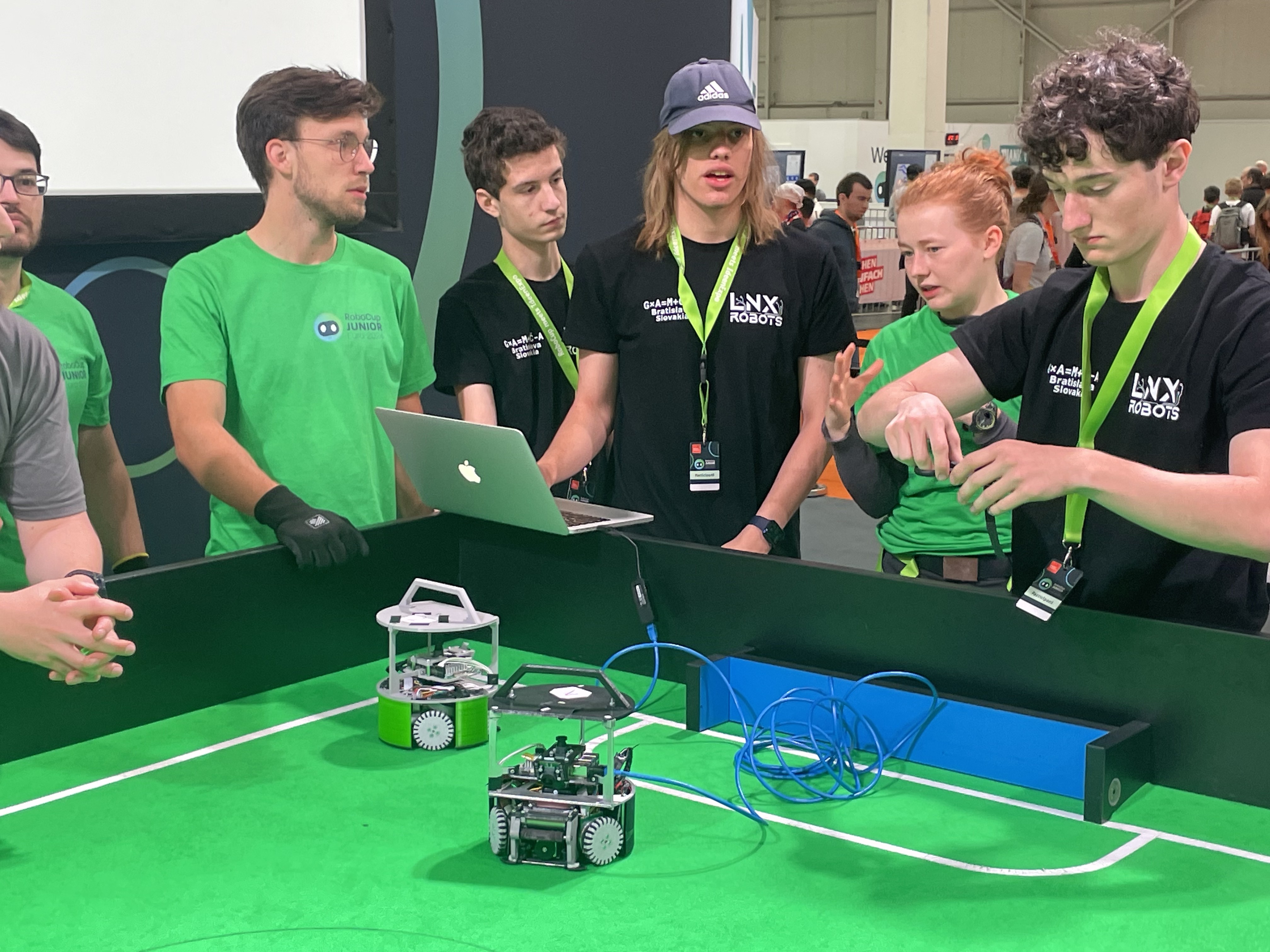 Preparing for the finals. RoboCupJunior European Championship 2024, Hanover